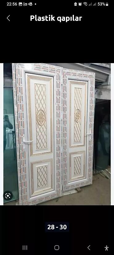 plastic qapi: Yeni Plastik qapı 80x200 sm Zamok və çərçivə ilə, Zəmanətli, Pulsuz quraşdırma, Pulsuz çatdırılma, Rayonlara çatdırılma — 9