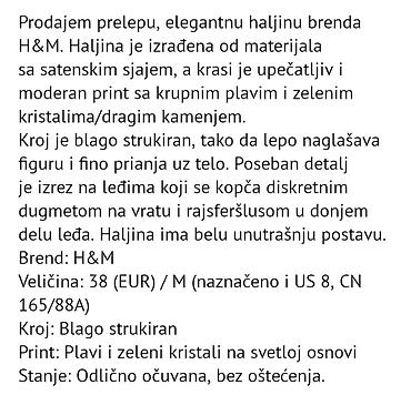 devojke za vece: HM haljina bez rukava sa printom - Brend: H&M - Zemlja — 5