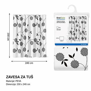 KMT Eva štampani dezen zavesa 5200610 Dekorativna zavesa za tuš sa