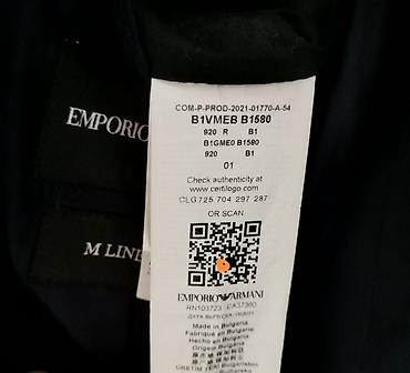 армани двойка: Мужской костюм, M, Emporio Armani, Б/у, цвет - Черный, Платная доставка, Самовывоз — 3