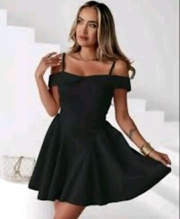 Dresses: Adl S (EU 36), color - Black, Cocktail, With the straps