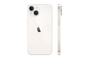 Apple iPhone: IPhone 14, Б/у, 128 ГБ, Белый, Наушники, Зарядное устройство, Чехол, 88 %