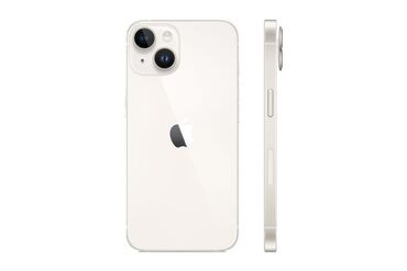 Apple iPhone: IPhone 14, Б/у, 128 ГБ, White Titanium, Защитное стекло, Чехол, 88 %