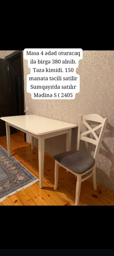 защитный экран для камина: Masa 4 ədəd oturacaq ilə birgə 380 alnib. Təzə kimidi. 150 manata