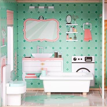 hello kitty bluza: Drvena kućica za lutke sa liftom – ECOTOYS Candy Residence Šifra — 7