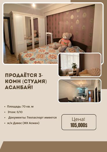 Цеха, заводы, фабрики: 3 комнаты, 70 м², Элитка, 5 этаж, Евроремонт