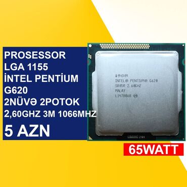 proçessor: Prosessor Intel Pentium İntel Pentium G620/G2010/2020/2030
