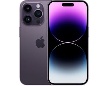 Apple iPhone: IPhone 14 Pro Max, Б/у, 256 ГБ, Deep Purple, Зарядное устройство, Защитное стекло, Чехол, 89 %
