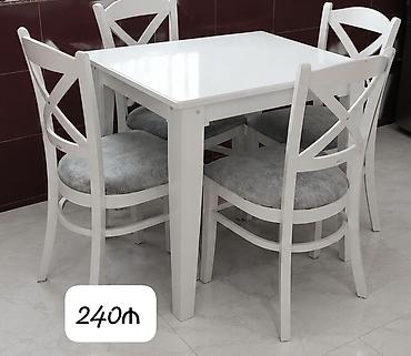 Mətbəx üçün, İşlənmiş, Açılmayan, Kvadrat masa, 4 stul lalafo.az -da Mətbəx üçün, İşlənmiş, Açılmayan, Kvadrat masa, 4 stul