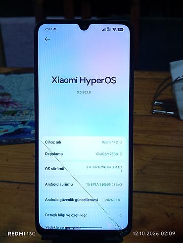 ipad mini 5 satilir: Redmi 14C, 128 GB, rəng - Qara, Barmaq izi, İki sim kartlı, Face ID — 3