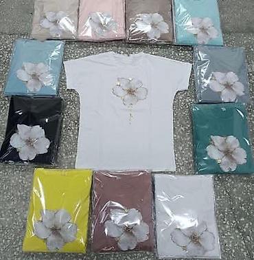 obe: Sve majice su univerzalne velicine. Materijal 95 % pamuk 5% elastin — 2