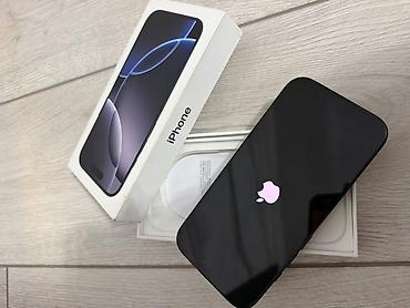 Уюлдук телефондор жана аксессуарлар: IPhone 16 Pro, Колдонулган, 128 ГБ, Black Titanium, Куту, 88 % — 2