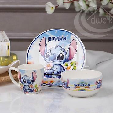 mesing cena: Stich Keramicki Set za Decu NOV Tanjir Cinija Solja Komplet Stic za — 1