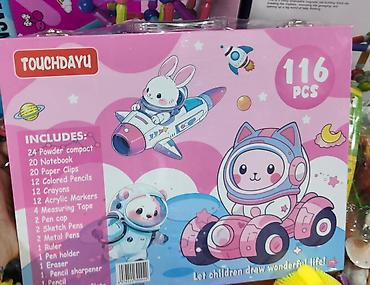 robot itin qiymeti: TOUCHDAYU 116 hissəli uşaq rəsmləri və yazı dəsti Kosmos temalı — 2