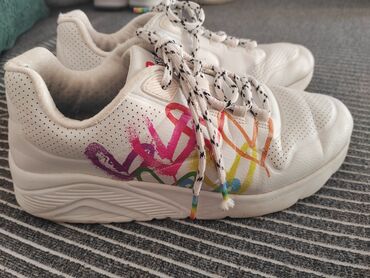 cizme iznad kolena na stiklu: Skechers, 36, color - White