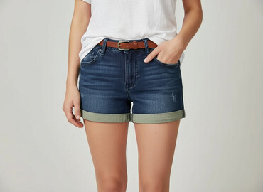 krótkie spodenki czarne z wysokim stanem: Shorts for women, size 2XL (EU 44)