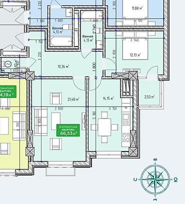 Продажа квартир: 2 комнаты, 67 м², Индивидуалка, 13 этаж, Готовая ПСО (под самоотделку) at lalafo.kg — 13 Продажа квартир: 2 комнаты, 67 м², Индивидуалка, 13 этаж, Готовая ПСО (под самоотделку) — 13