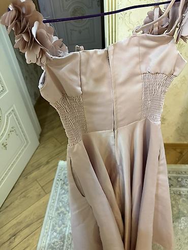 uzun bot: Zərif gecə/libas – pastel çəhrayı (şampan-rozə) rəngdə, uzun — 2