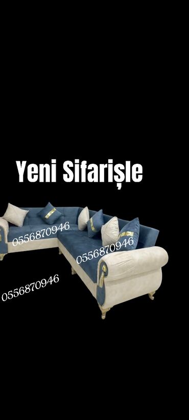 Sifarişlə divanlar: Künc divan, Qonaq otağı üçün, Parça, Bazalı, Açılan, Kitab — 21