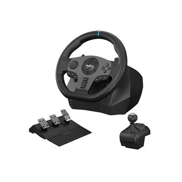 Видеоигры и приставки: Pxn v9 игровой руль с педалями и кпп б/у. Окончательная цена! 2 месяца