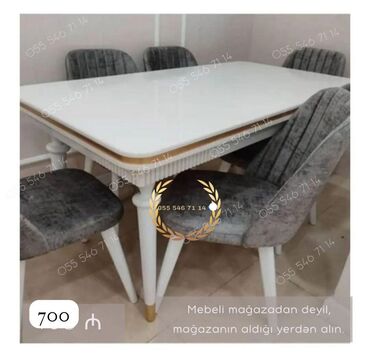 Uşaq masaları: Qonaq otağı üçün, Yeni, 6 stul
