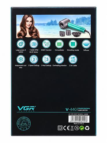 vgr: Фен VGR, Профессиональный, Концентратор, Ионизация — 3