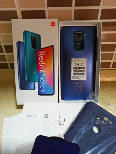 3 sim kartlı telefonlar: Xiaomi Redmi Note 9, 64 ГБ, цвет - Серый, 
 Отпечаток пальца, Две SIM карты, Face ID