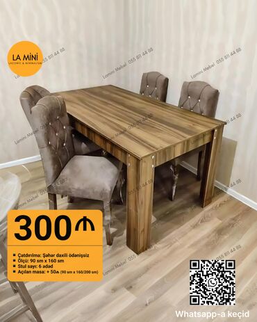 Sifarişlə masa və oturacaq dəstləri: Masa Dəsti - 300 AZN ▪️