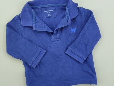 koszulka niebieska: Bluzka, 6-9 m, stan - Zadowalający