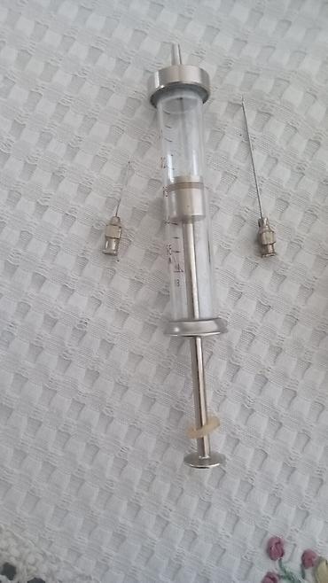 tibbi xelet: Sovet istehsalı “Rekord” şprisi – 10 ml, şüşə porşenli (Ş-10) — 3