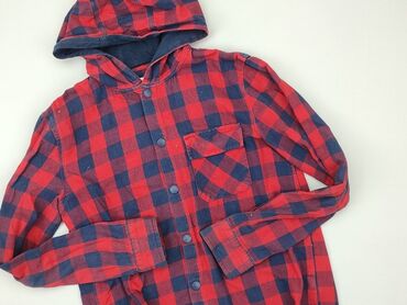 Shirts: Shirt 12 years, condition - Good, pattern - Cell, color - Red