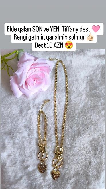 versage sep: “Tiffany” üslubunda qolbaq və boyunbağı dəsti - Rəng dəyişmir — 1