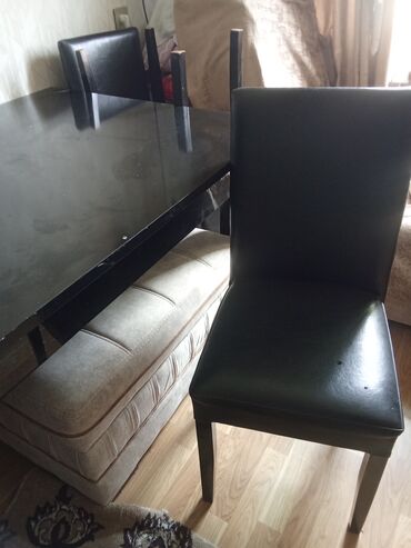 dsp qiymetleri: Qonaq otağı üçün, İşlənmiş, Açılan, Kvadrat masa, 6 stul