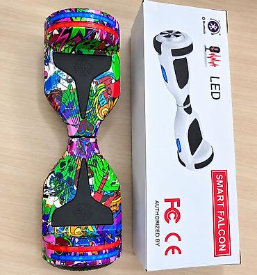 Гироскутеры: LED işıqlı Smart Falcon hoverboard. Rəngarəng qraffiti dizaynlı — 1