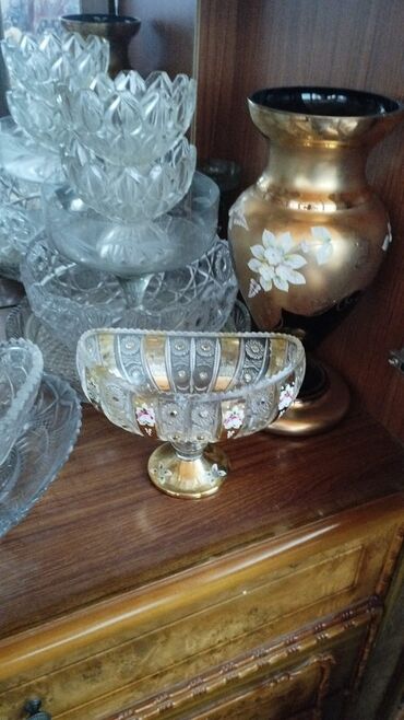сервис по ремонту компьютеров: Dest seklınde Zərif şüşə və büllur qablar dəsti - Müxtəlif ölçülü
