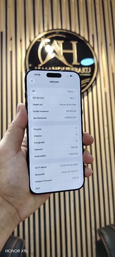 usb iphone: IPhone 16 Pro Max, 256 GB, Black Titanium, Face ID, Sənədlərlə, Zəmanət — 2