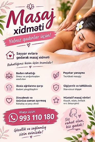 berde masaj: Relaks masaj, Qadınlar üçün, Evə gəlməklə — 1