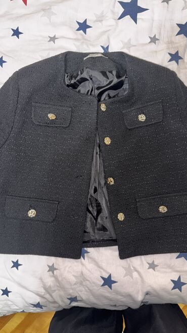 короткие женские куртки: Пиджак, Классическая модель, Гипюр, Made in KG, M (EU 38)