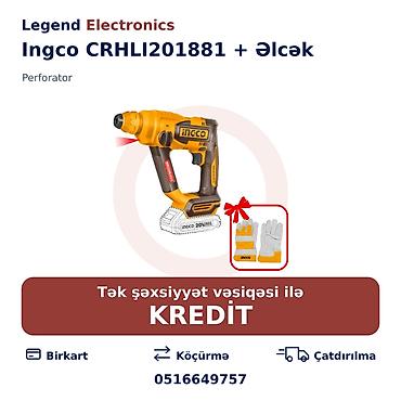 ingco qiymetleri: Elan başlığı: Perforator Ingco CRHLI201881 + Əlcək Elan mətni: Ingco — 1