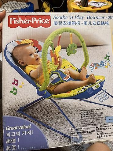 шезлог: Детский шезлонг Fisher-Price Soothe ‘n Play Bouncer - Модель — 2