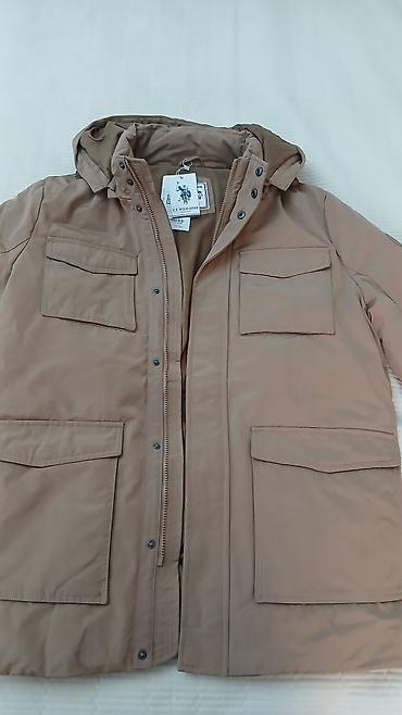 жаны жылдык кийимдер: Эркектердин курткасы, L, Us Polo Assn, Жаңы, түсү - Саргыч боз — 1