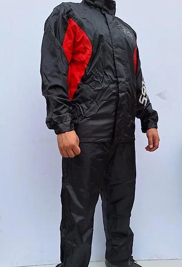 Ostali Kompleti, kombinezoni: Dvodelno kišno odelo u crno-crvenoj kombinaciji, dizajnirano za — 4