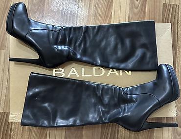 Сапоги: Сапоги, 40, BALDININI, Б/у, цвет - Черный, Платная доставка — 1