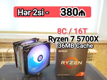 kredit kompüter: Prosessor AMD Ryzen 7 > 4 GHz, 8 nüvə, İşlənmiş