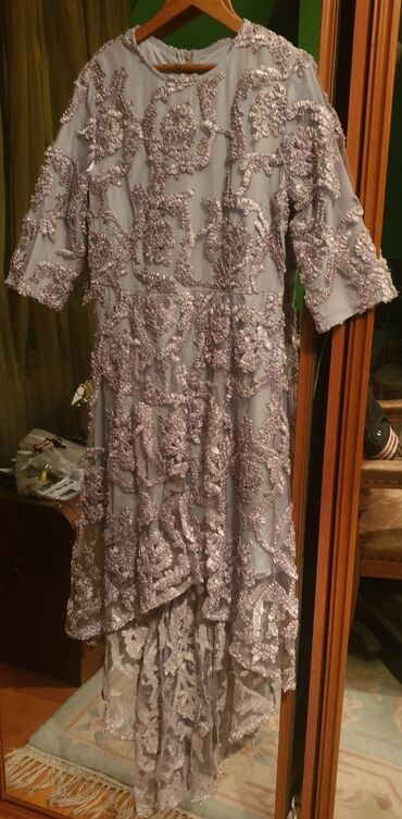 haljina za plažu: M (EU 38), color - Grey, Evening, Short sleeves