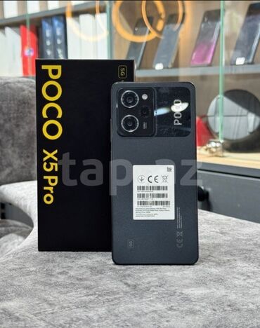 Poco: Poco X5 Pro 5G, 256 GB, rəng - Qara, Barmaq izi, Face ID