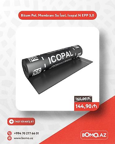 Строительные работы: 🔥 Bitum Polimer Membranı Su İzolyasiya Icopal Villateks N EPP 3,0 ✅ — 1