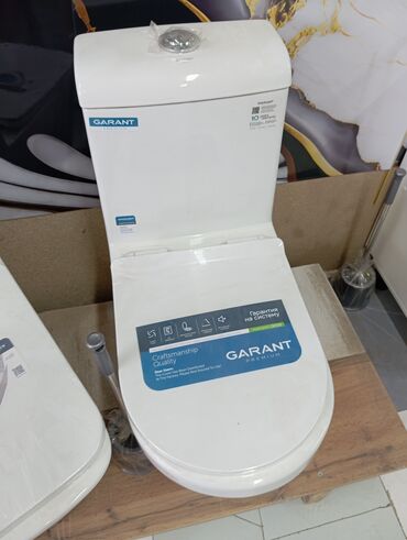 унитазы напольный: Белый унитаз Garanti Premium с бачком и сиденьем. Компактная модель с