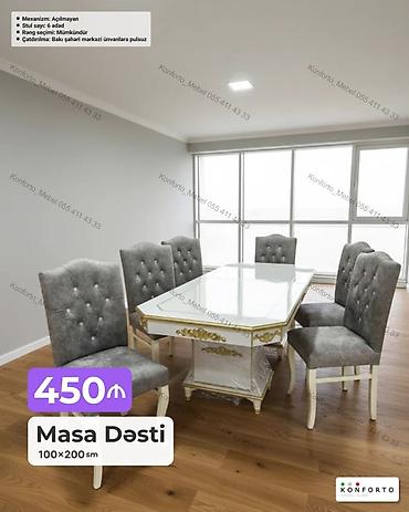 Masa Dəsti – 100×200 sm - Masa ölçüsü: 100×200 sm - Mexanizm