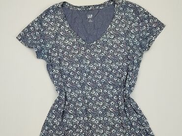 niebieska spódnice w kwiaty: T-shirt, Gap, XS, stan - Dobry